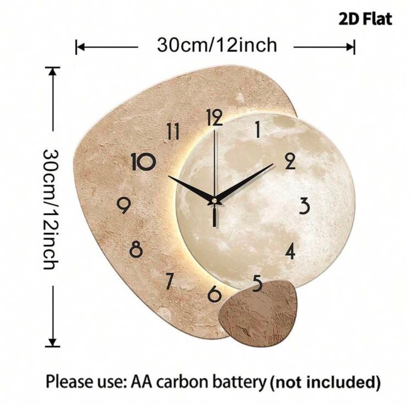 Moon Design Home Decor Wall Clock — photo 3