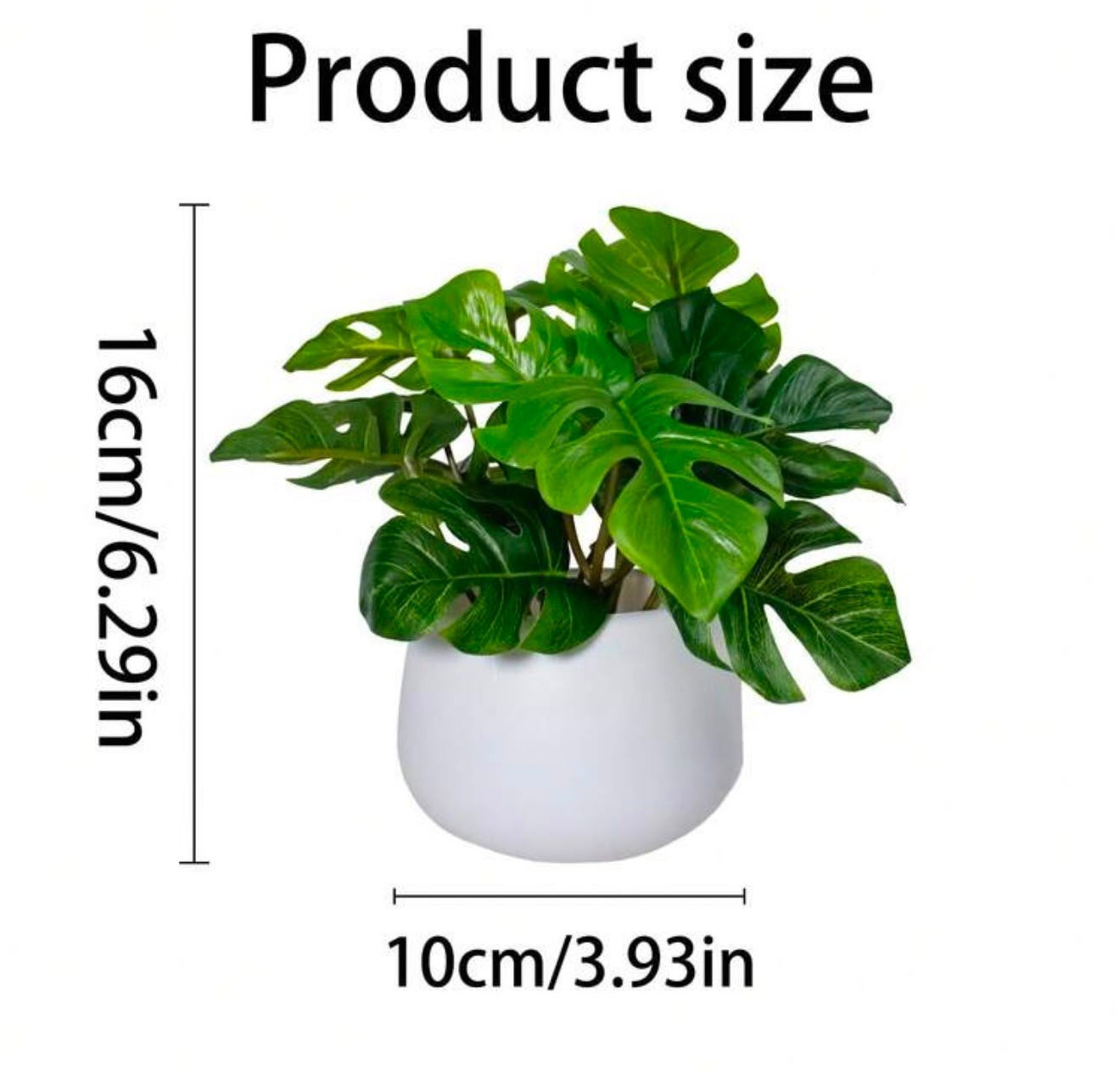 Artificial Turtle Back Leaf Potted Plant — photo 3