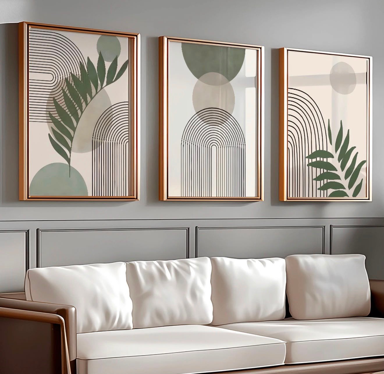 3pcs/Set Modern Bohemian Style Canvas Painting